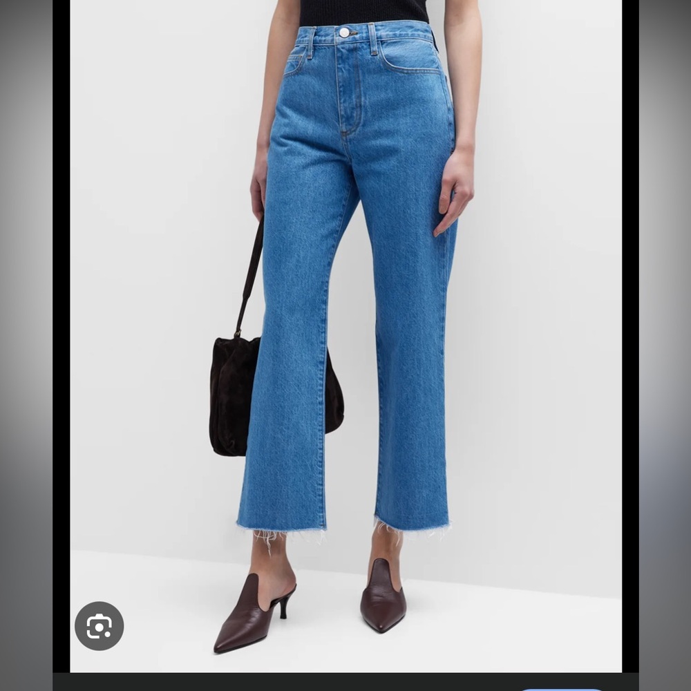 Frame Denim Le Jane Crop Meadow Fray Jeans